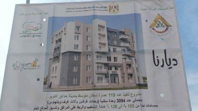 الإسكان: بدء تنفيذ مشروع "ديارنا" للإسكان المتوسط في مدينة حدائق أكتوبر