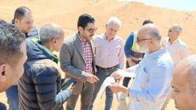 رئيس جهاز العبور الجديدة يتفقد أعمال ترفيق الأراضي المضافة للمدينة