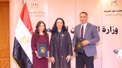 بروتوكول تعاون بين التضامن الاجتماعي ومؤسسة ساويرس للتنمية الاجتماعية