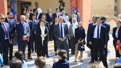 وزيرا التعليم المصري والياباني يقومان بجولة للمدرسة المصرية اليابانية بحدائق أكتوبر