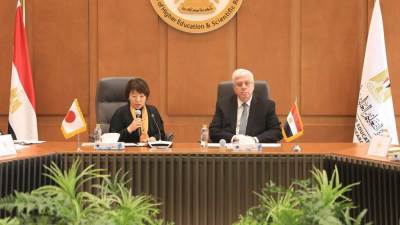 وزير التعليم العالي يبحث سبل التعاون مع وزيرة التعليم والثقافة اليابانية