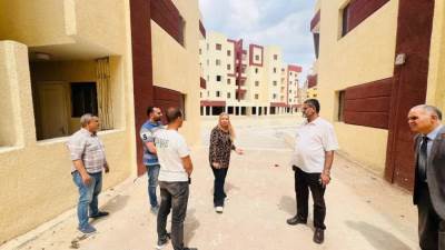 مسئولو" الإسكان" يتفقدون أعمال التطوير بمنطقة أرض مطار إمبابة