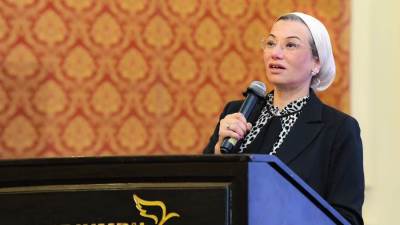 وزيرة البيئة تشارك في فعاليات افتتاح المعرض العربي للاستدامة