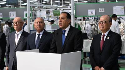 مدبولي: مصنع سوميتومو أحد أكبر مصانع إنتاج الضفائر الكهربائية على مستوي العالم