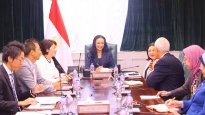 وزيرة التضامن الاجتماعي تلتقي بعثة هيئة التعاون الدولي اليابانية "جايكا"