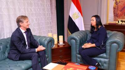 وزيرة التضامن تلتقي الممثل المقيم لبرنامج الأمم المتحدة الإنمائي في مصر
