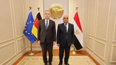 وزير العدل يستقبل السفير الألماني بالقاهرة 