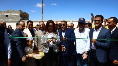 وزيرة التنمية المحلية ومحافظ مطروح يفتتحان مجزر مدينة الحمام