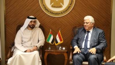 وزير التعليم العالي يتابع الموقف التنفيذي لفرع جامعة الإسكندرية بأبوظبي