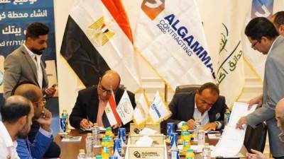 جهاز حدائق أكتوبر يوقع عقد المرحلة الثالثة من مشروع محطة محولات «ابني بيتك 7»