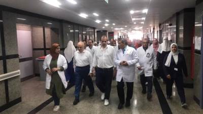 نائب وزير الصحة يتفقد عدة منشآت طبية في محافظة القليوبية