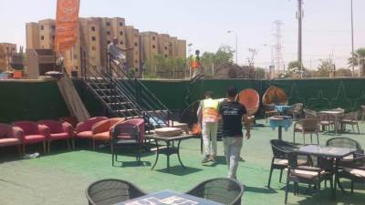 جهاز حدائق أكتوبر يواصل إزالة الإشغالات وحماية الوجه الحضاري للمدينة