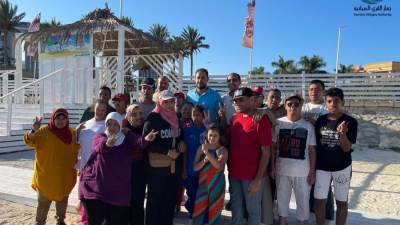 جهاز القرى السياحية يستقبل أبطال ذوي الهمم بشاطئ قادرون