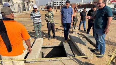 رئيس جهاز حدائق أكتوبر يتفقد أعمال طرق ومرافق القرعة السادسة