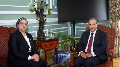 وزير الخارجية يستقبل رئيسة المجلس القومي للمرأة