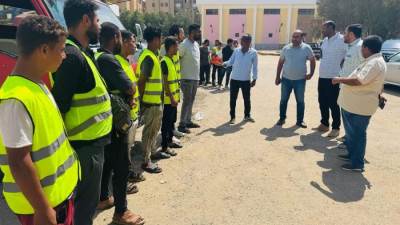 رئيس جهاز حدائق أكتوبر يشهد اصطفاف المعدات والعمالة وخطة الاستعدادات للشتاء