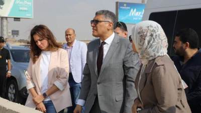 محافظ الجيزة يتابع أعمال التطوير بمحيط مطار سفنكس الدولي