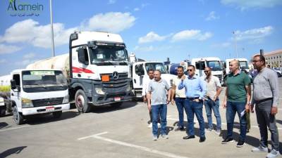 رئيس جهاز العلمين الجديدة يتفقد اصطفاف المعدات استعدادا للشتاء