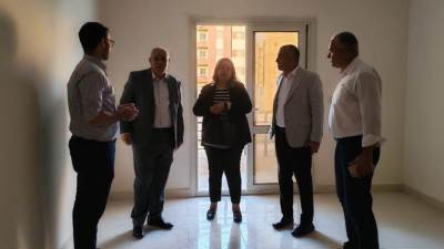 مي عبد الحميد تتفقد مشروع 44 عمارة بمدينة بدر لمتابعة نسب التنفيذ 