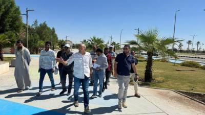 جهاز أسيوط الجديدة يواصل أعمال الزراعة وصيانة المسطحات الخضراء