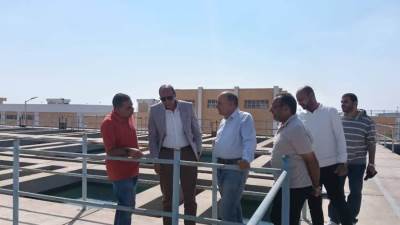 رئيس جهاز مدينة العبور يتفقد محطة المياه الرئيسية 