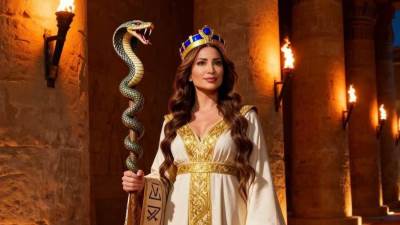 نسرين طافش تتألق بإطلالة فرعونية وتهنئ مصر بافتتاح المتحف المصري الكبير