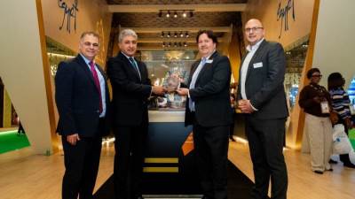 تفاصيل فوز الجناح المصري يفوز بجائزة أفضل تصميم في بورصة لندن