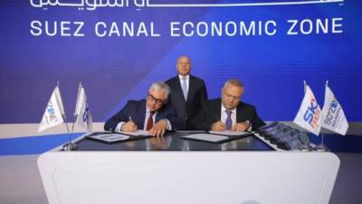 تعاون بين اقتصادية قناة السويس وشركة «سكاي بورتس» لتشغيل محطة متعددة الأغراض بميناء السخنة