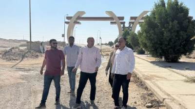 جهاز أسيوط الجديدة يرفع كفاءة المسطحات الخضراء وتطوير المداخل 