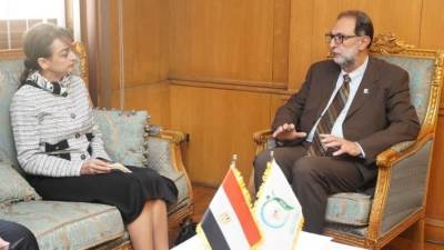  "الهوبي" يبحث مع سفيرة رومانيا التعاون المشترك  