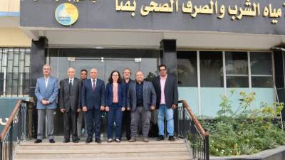 وفد بنك التعمير الألماني يزور قنا لمتابعة مشروع تحسين مياه الشرب