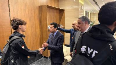 صبحي يستقبل أبطال التايكوندو بعد الإنجاز التاريخي في بطولة العالم بكينيا