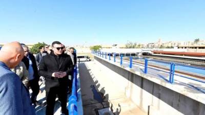 "الشربيني" يتفقد مشروع "جنة 4"  ومحطة تنقية المياه بمدينة الشيخ زايد