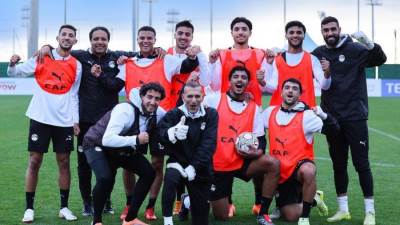 منتخب مصر يبدأ استعداداته لمواجهة أنجولا في كأس أمم إفريقيا (صور)