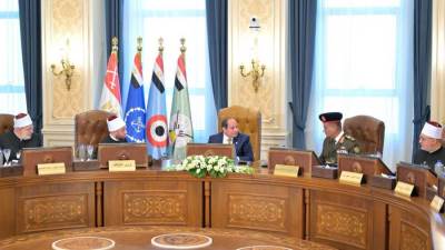 الرئيس السيسي يشهد اختبارات كشف الهيئة لدعاة وزارة الأوقاف بالأكاديمية العسكرية