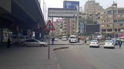 غلق بشارع 26 يوليو للقادم من كوبري 15 مايو اتجاه ميدان لبنان