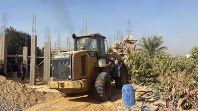 جهاز العبور الجديدة يزيل 3 مخالفات بناء على مساحة 24 فدانًا