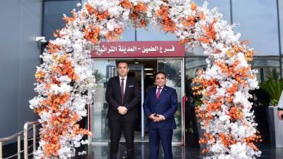 رئيس جهاز العلمين الجديدة يشهد افتتاح فرع بنك مصر بالمدينة التراثية