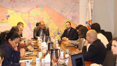 وفد البنك الدولي يتابع مشروع الإدارة المتكاملة للأراضي والعمران بمدينة الشيخ زايد