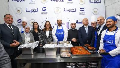 وزراء التنمية المحلية والتضامن والأوقاف ومحافظ القاهرة يفتتحون مطبخ "المحروسة" للإطعام برمسيس