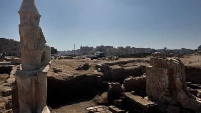 الانتهاء من ترميم تمثال الملك رمسيس الثاني بالمنيا