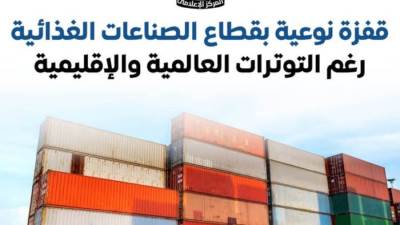 رغم التوترات العالمية.. صادرات الصناعات الغذائية تقفز لـ6.3 مليار دولار في 2024/2025  