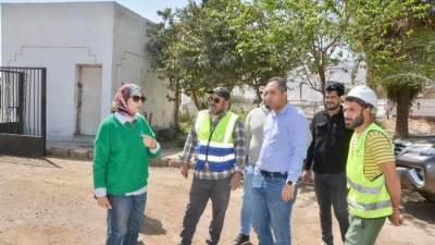 المهندسة أسماء مخلوف تتفقد محطة رفع PS1 بالحي الصناعي الأول السويس الجديدة
