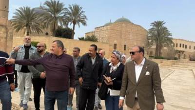 "الأعلى للآثار" يتابع مستجدات أعمال الترميم بقلعة صلاح الدين الأيوبي