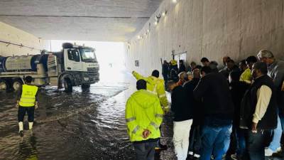 المهندس ياسر عبدالحليم: تعامل فوري مع مياه الأمطار بنفق "الواحات-الدائري" بحدائق أكتوبر