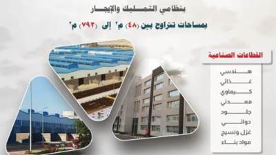 عاجل.. طرح 414 وحدة صناعية جاهزة للتسليم الفوري بـ12 مجمعًا صناعيًا