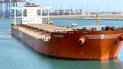 بحمولة  165 ألف طن.. ميناء شرق بورسعيد يستقبل أكبر سفينة صب جاف في مصر