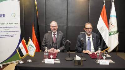 الهيئة القومية لسلامة الغذاء توقّع بروتوكول تعاون مع المعهد الألماني لتقييم المخاطر