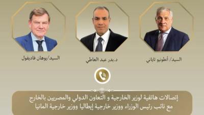 وزير الخارجية يبحث مع نظيره الألماني والإيطالي جهود خفض التصعيد في المنطقة