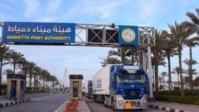 "ميناء دمياط" يستقبل شحنات ترانزيت متجهة إلى الخليج عبر خط الرورو